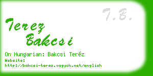 terez bakcsi business card